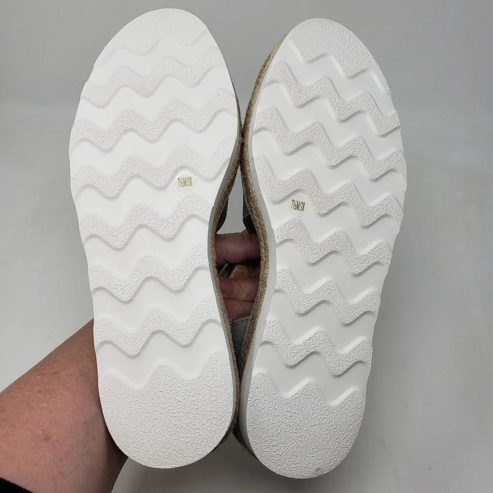Lucky Brand Jenife Suede Comfort Platform Slip On Lt. Sea Grass casual